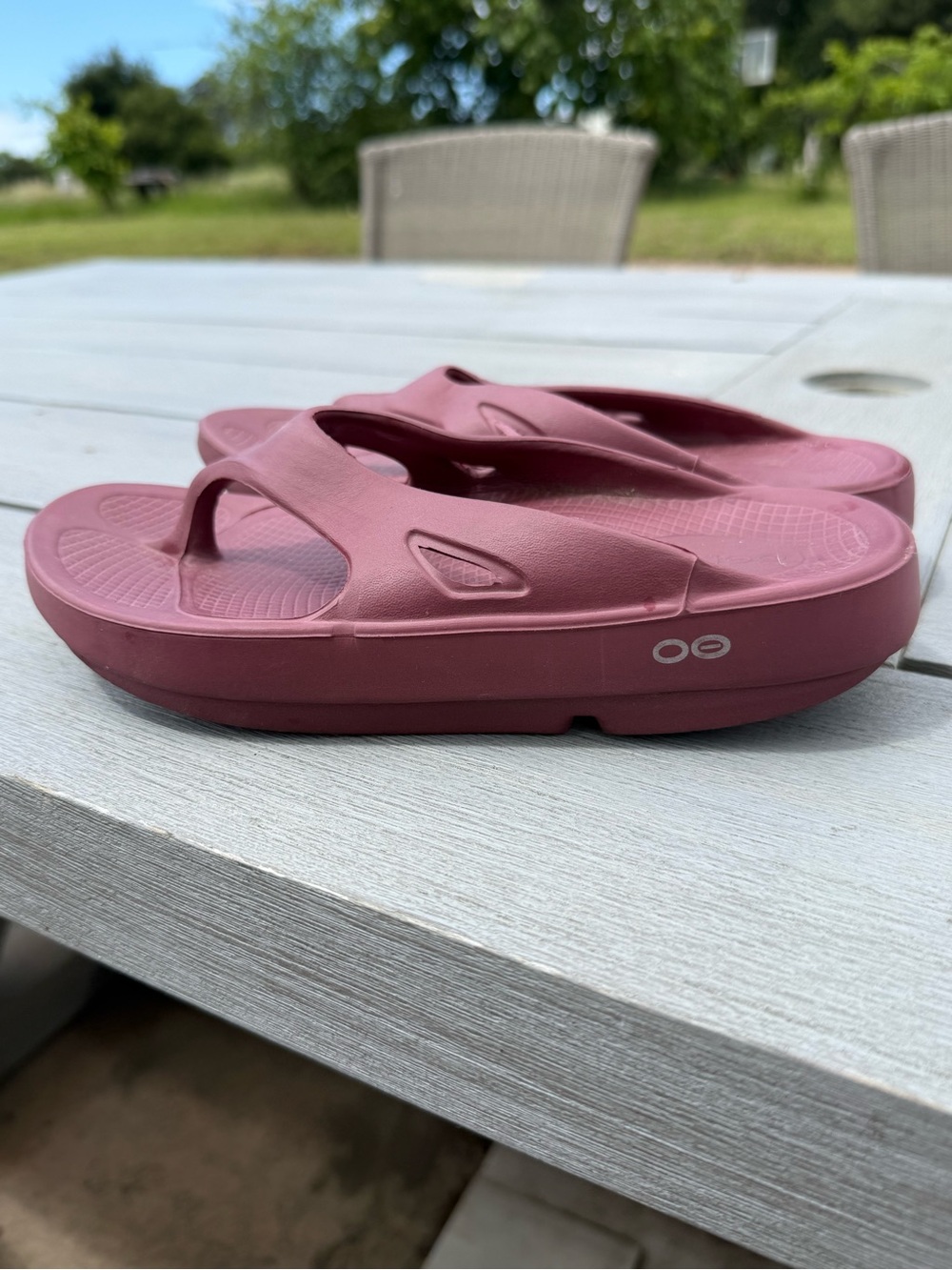OOFOS OOriginal Recovery Sandals,featured Spiced Chai color. Women sz 7, Men sz5